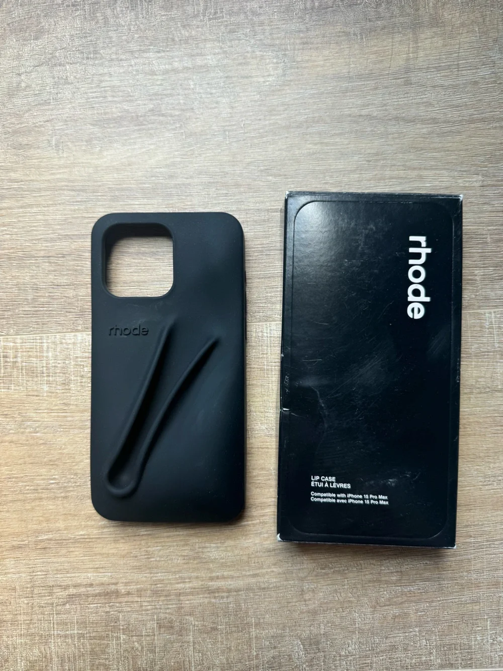 RHODE Black Phone Case with Lip Holder Viral Tiktok famous case